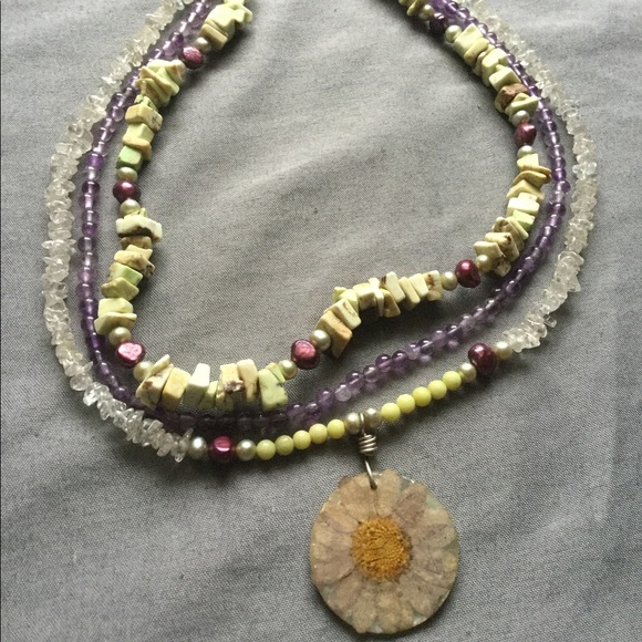 Real Flower Necklace - Picture 3 of 3